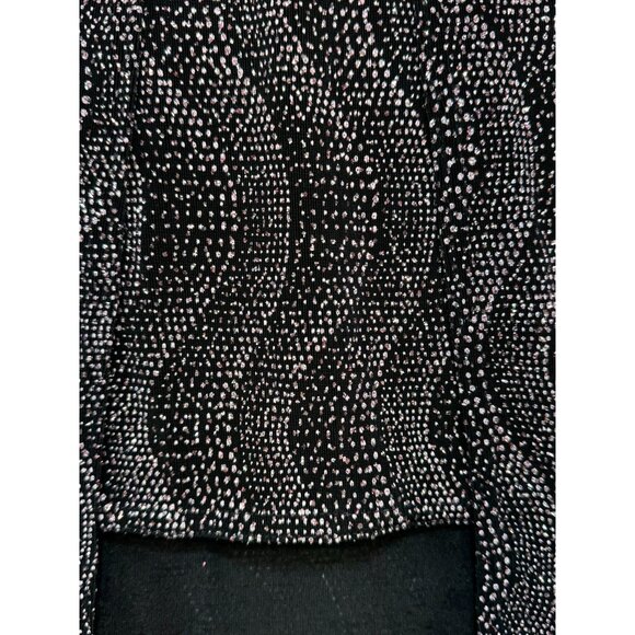 Onyx Nite Womens Beaded Long Sleeve Tank & Jacket Small Black & Pink Silver Glit - Picture 2 of 14